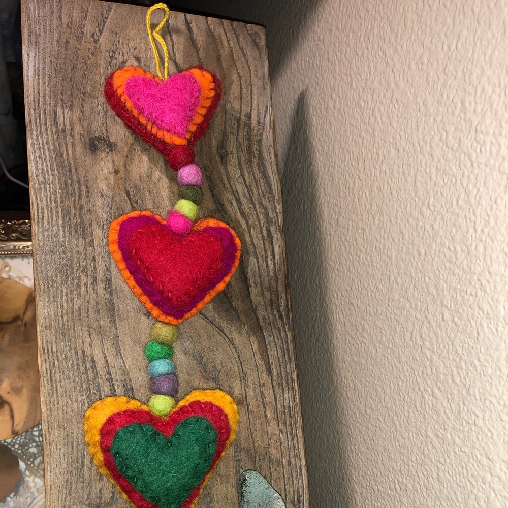 Felt garland with bell, new with tags